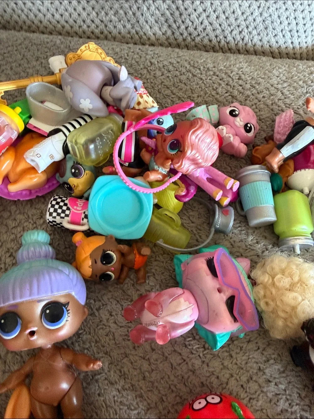 L.O.L. Surprise! Dolls Bundle with Pink, Yellow, Blue and Red Accents